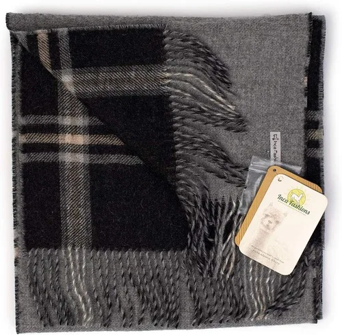 Vista 5 de Bufanda de lana de alpaca - 100% pura alpaca bebé - Bufanda reversible de contraste de doble cara (Bruselas), Brussels