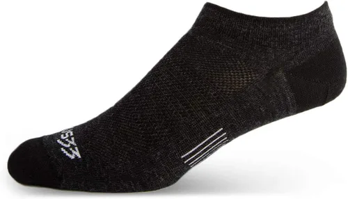 Vista 8 de USA Made - No Show Socks - Running Socks - Merino Wool - Mountain Heritage Café Micro Weight S11