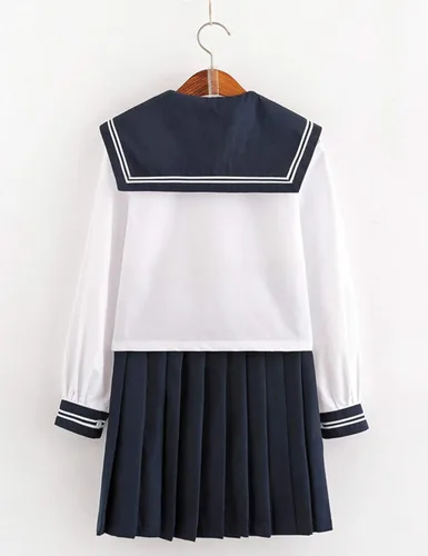 Vista 2 de OrFilam Traje de niña escolar Kawaii lindo traje de sirvienta para niña, traje de marinero. Traje de estudiante japonés