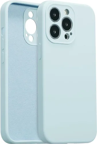 Vista 64 de Funda de silicona para iPhone Air, con [protección completa de la cámara] [forro de microfibra suave antiarañazos], funda de silicona líquida ultra