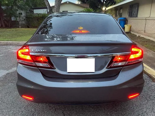 Vista 7 de iJDMTOY Lentes rojas 60-SMD LED Reflector de parachoques compatibles con Honda Civic Sedan 2013-2015, funciona como faros antiniebla traseros