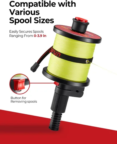 Vista 3 de Piscifun Speed E Bobinadora de Línea de Pesca, Carrete de Pesca Bobinador Compatible con Cañas, Bobinador de Línea para Carrete Giratorio