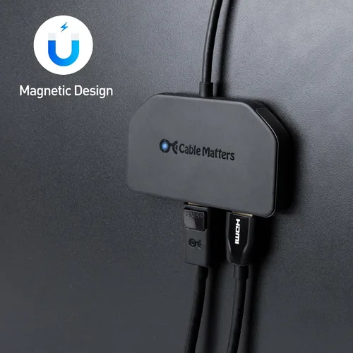 Vista 5 de Cable Matters Hub USB C MST de triple pantalla 4K @60Hz para Windows 2 DisplayPort 1.4 y 1 HDMI 2.0, carga de 100 W, no compatible con macOS