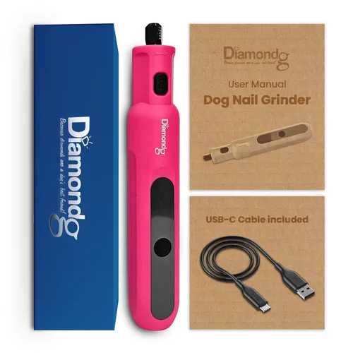 Vista 9 de Diamondg Micro - Molinillo de uñas para perros, sonido silencioso con luz Micro - Púrpura