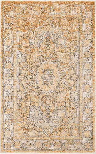 Vista 41 de Unique Loom colección Isabella - Alfombra de área Adjani (2 x 3 pies 1 pulgada, rectángulo, verde/ marfil)