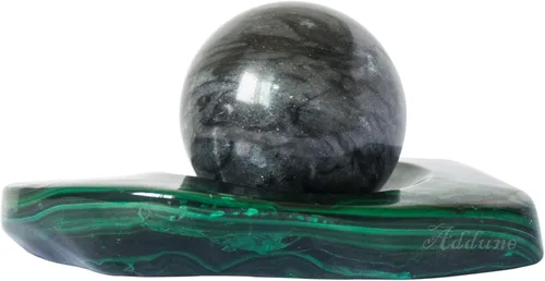 Vista 4 de Bolas de Baoding chinas, color gris oscuro, para ejercicio de salud, bolas de mano para el estrés, bolas de mármol para medicina china natural