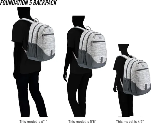 Vista 7 de adidas Foundation - Mochila, Gris, talla única