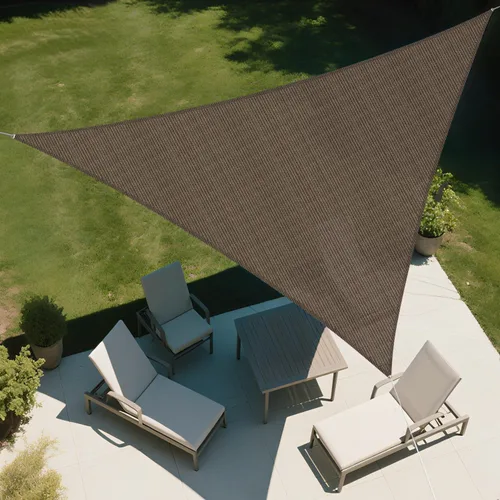 Vista 9 de SunnyRoyal Toldo parasol triangular de 8 x 8 x 8 pies con bloqueo UV, para patio, jardín, piscina (turquesa)