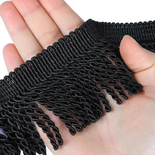Vista 11 de Cortina de flecos de lingotes de 5 yardas/2.5 pulgadas, adornos de tela con flecos para el hogar, accesorios de costura para manualidades, ropa