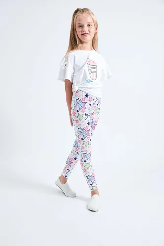 Vista 3 de LUOUSE - Leggings elásticos para niñas, pantalones deportivos para niños, longitud al tobillo, 3 paquetes de 4 a 13 años