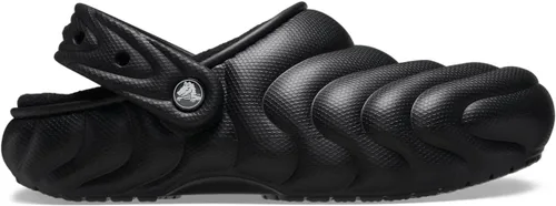 Vista 7 de Crocs Zuecos Unisex para Adultos Classic Lined Overpuff y Geometric Fuzzy Azul medianoche