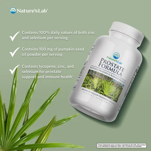 Vista 2 de Nature's Lab Fórmula de próstata - Apoya la salud de la próstata y la vejiga - 180 Cápsulas