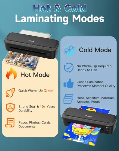 Vista 6 de Máquina Laminadora OidoZac, Tecnología Antiatasco de 11 en 1 con 36 Hojas Laminadoras, Laminadora Térmica de 9 Pulgadas A4, Máquina Laminadora A4