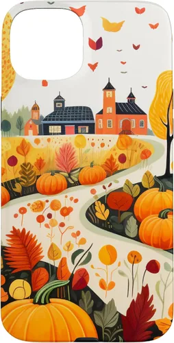 Vista 9 de Fall Leaves Autumn Pumpkin Pattern Autumn Color Foliage Case for iPhone 17