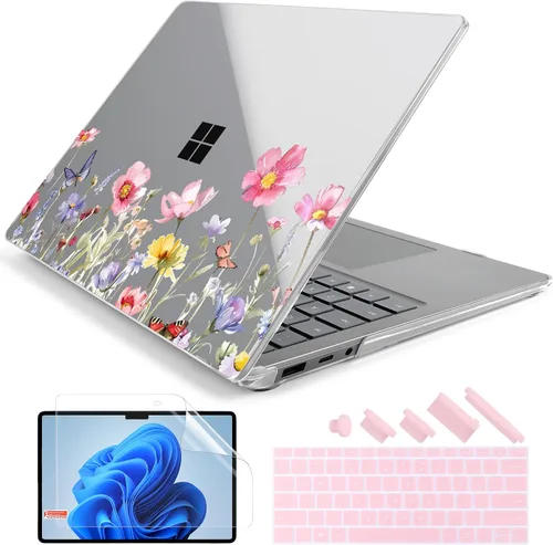 Vista 7 de Batianda Aurora - Funda prémium para laptop Microsoft Surface 5 4 3 de 15 pulgadas con reposamanos de metal, carcasa rígida de plástico