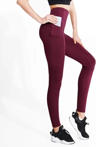 Vista 48 de Neleus calzas de yoga para mujer con bolsillo y cintura alta, para correr, con control de barriga
