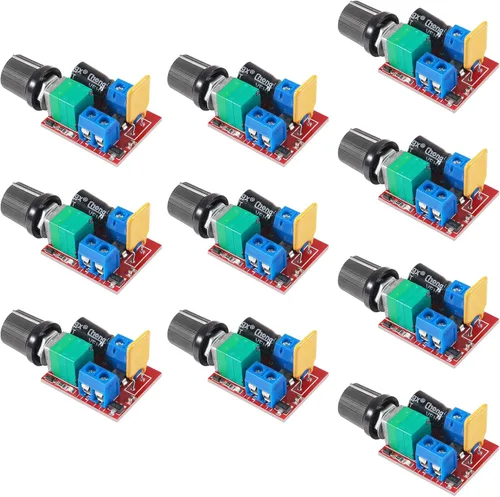 Vista 9 de UMLIFE 6 unids 5 V 12 V 10 A regulador de voltaje PWM DC motor controlador de velocidad gobernador regulador de velocidad continuo regulador