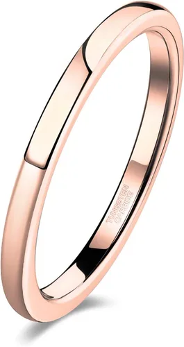 Vista 7 de TRUMIUM 2mm 4mm 6mm 8mm Tungsten Wedding Band Ring for Men Women