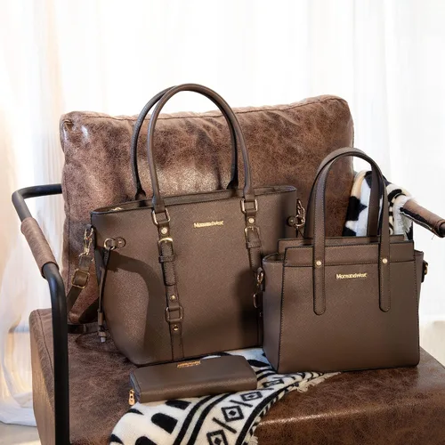 Vista 2 de Montana West Monederos y bolsos para mujer, juego de 3 piezas de bolso y cartera
