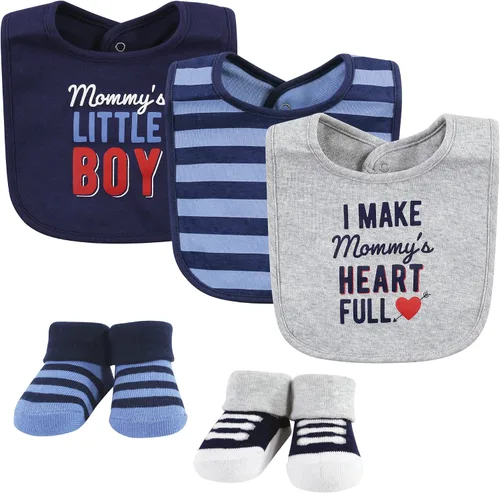 Vista 75 de Hudson Baby Conjunto de babero y calcetines unisex de algodón para bebé