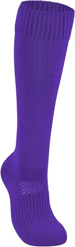 Vista 2 de American Trends Calcetines de sóftbol con puntadas para mujeres o niñas jóvenes Calcetines de sóftbol de béisbol hasta la rodilla atléticos