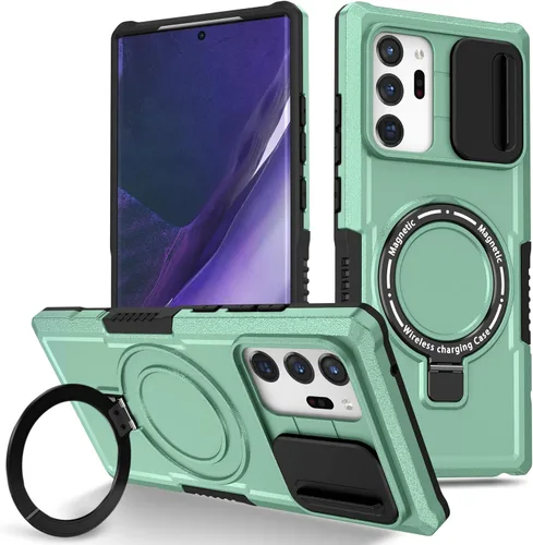Vista 87 de Funda magnética para Samsung Galaxy Note 20 Ultra, soporte para teléfono, funda protectora mate a prueba de golpes, funda protectora para teléfono