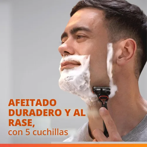 Vista 4 de Gillette Maquinilla de afeitar Fusion5 para hombre, mango + 1 repuesto de cuchilla de afeitar