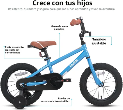 Vista 2 de JOYSTAR Bicicleta infantil para niños de 2 a 12 años, bicicletas para niños y niñas, 12 a 20 pulgadas, estilo BMX, con ruedas de entrenamiento