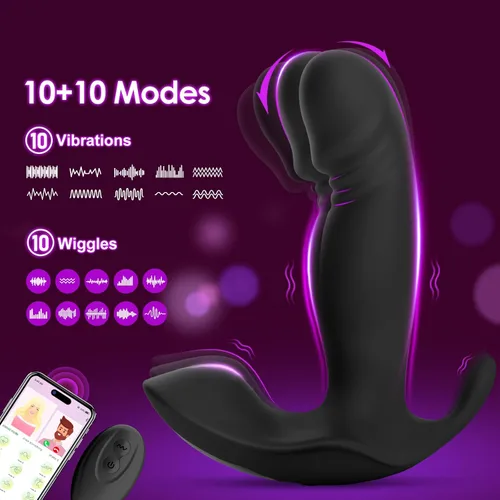 Vista 2 de Juguetes Sexuales Vibrador de Punto G Consolador - Vibradores de Braga Control Remoto por Aplicación con 10 Modos de Vibración y Revoloteo Rápido