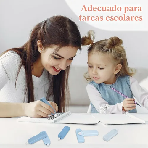 Vista 7 de Temiary - Juego de 6 cintas correctoras blancas mini, secado rápido y suave para escritura, juego de cintas correctoras estéticas y lindas fáciles