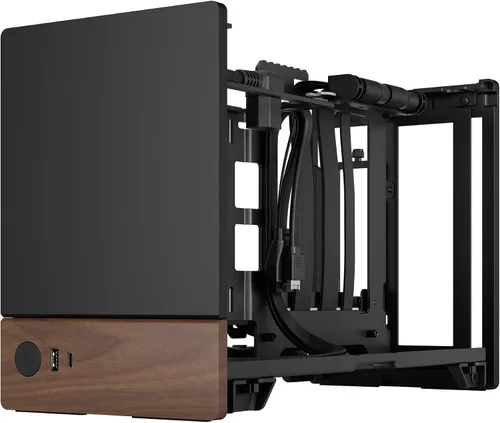 Vista 17 de Fractal Design Terra Graphite - Panel frontal de madera de nogal - Factor de forma pequeño - Carcasa para juegos Mini ITX - Cable elevador PCIe 4.0