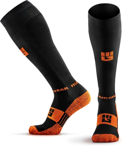 Vista 16 de MudGear Calcetines de compresión graduados, duraderos, resistentes al sudor, calcetines de rendimiento OCR con plantilla acolchada, fabricados