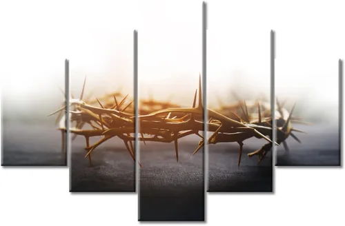 Vista 21 de TUMOVO Decoración de pared de iglesia cristiana de 3 paneles, imágenes de la resurrección de Jesús para sala de estar, dormitorio, cocina