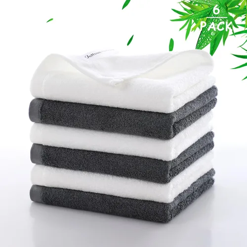 Vista 11 de Paquete de 12 paños de lavado, toallas faciales súper suaves y agradables a la piel para pieles sensibles, paños pequeños de 10 x 10 pulgadas, paños