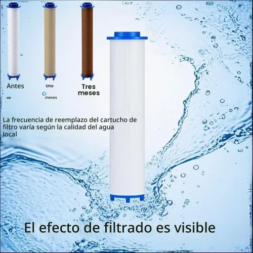 Vista 5 de Filtros de cabezal de ducha, 10 unidades, filtro de cabeza de gotas de ducha iónicos, filtro de ducha de mano con filtro de algodón PP, múltiples