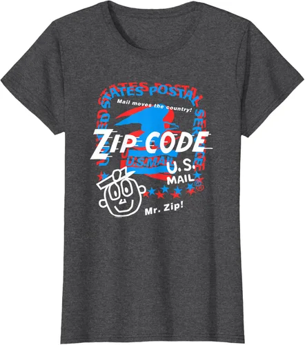 Vista 3 de USPS Camiseta con collage Mr. Zip, Negro, S