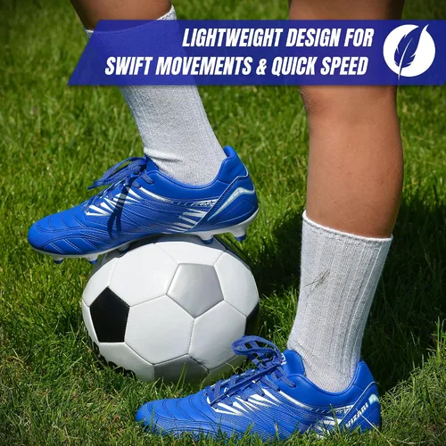 Vista 6 de Vizari Valencia - Botines de fútbol para adultos, ligeros y duraderos, para un rendimiento superior, unisex, para hombre y mujer, tacos de fútbol