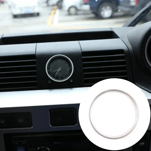 Vista 8 de YIWANG coche interior salpicadero reloj alrededor decoración anillo Trim pegatinas para Land Rover Defender 90 110 2008-2018 (rojo)