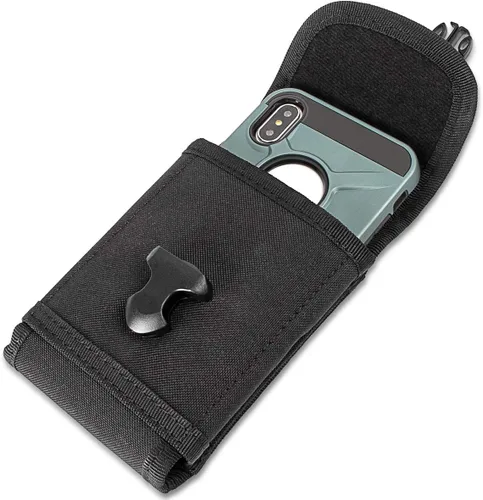 Vista 2 de Molle - Funda táctica compacta para iPhone 14 Pro/14/13 Pro/13/13 Mini/12 Pro Max/12 Pro/12/12 mini/11 Pro Max/11/XS Max/XR/X, Samsung S22/S20/S10