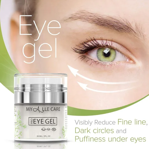 Vista 4 de Gel para ojos con ácido hialurónico, reduce las ojeras, la hinchazón y las bolsas para los ojos. Tratamiento antiarrugas debajo de los ojos, gel