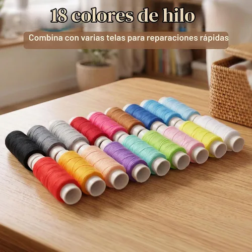Vista 5 de Kit de costura Marcoon para adultos, kit portátil de reparación de agujas e