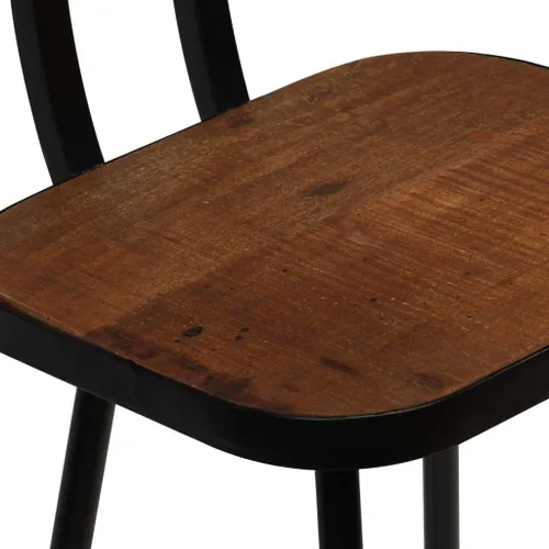 Vista 6 de sillas de bar, taburetes de bar, taburetes de bar, mesa de bar, sillas para barra de cocina, taburetes de bar 4 piezas sólido recuperado taburete
