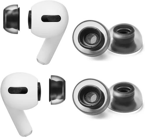 Vista 13 de AZLA Crystal AirPods Pro - Reemplazo de punta de oído, puntas de silicona LSR prémium