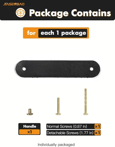 Vista 6 de Tiradores de cuero negro para cajones, paquete de 6 manijas de cuero, pomos de gabinete para cajones de gabinete de cocina, tocador de baño, manijas