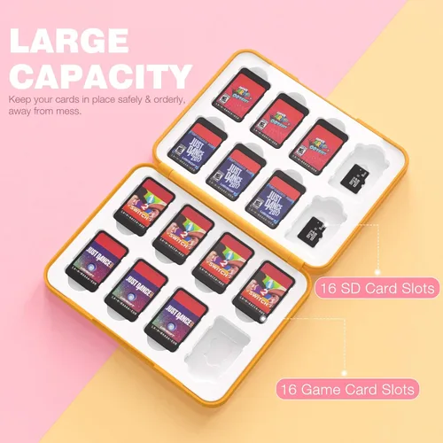 Vista 2 de MoKo Funda para 16 tarjetas de juego compatible con Nintendo SwitchSwitch LiteSwitch OLED 2021, funda para Switch Games para tarjeta SD y tarjeta