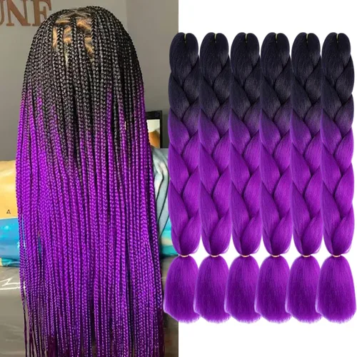 Vista 28 de Beige (613#) 6 paquetes de cabello trenzado de 24 pulgadas, de fibra sintética, sin picazón, extensiones de cabello para trenzar jumbo, textura