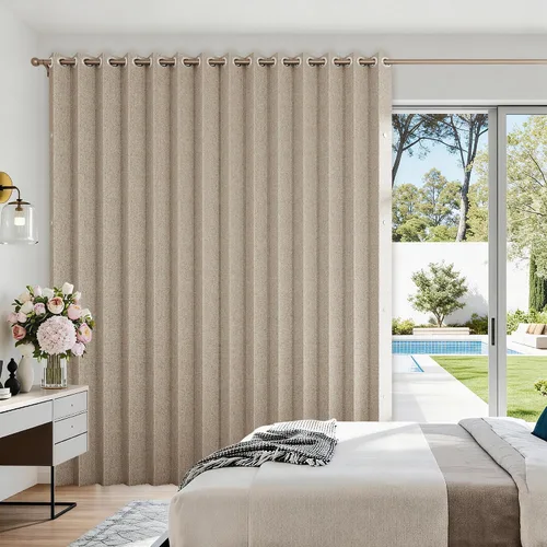 Vista 26 de Cortinas plisadas completamente opacas con cierre magnético, 72 pulgadas de largo, para interiores y exteriores, 1 panel, 45 pulgadas de ancho x 72