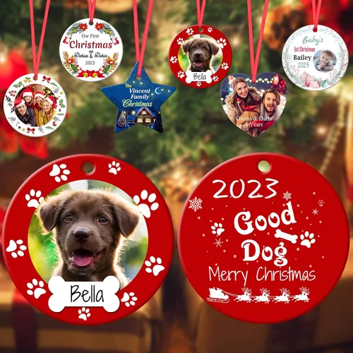 Vista 13 de Adornos de Navidad personalizados para la familia 2023, personaliza tus propios adornos de apellido para Navidad, decoración de árbol colgante