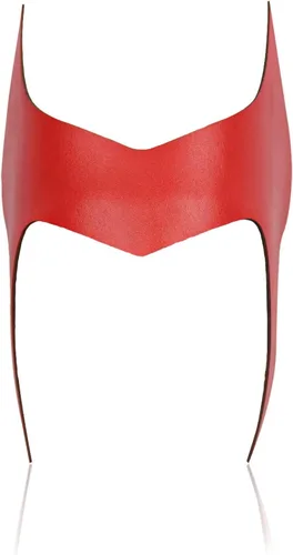 Vista 7 de WandaVision Wanda Maximoff - Máscara de bruja para cosplay, disfraz de Halloween, accesorios de máscaras, tiara roja