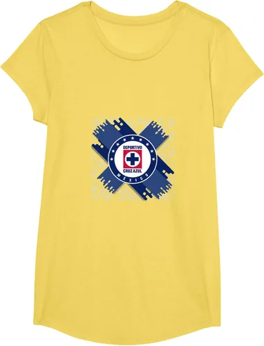 Vista 31 de Camiseta con logotipo de CAZ, Azul / Patchwork, S